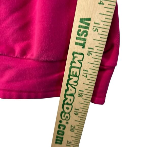 Nike foldover small cropped Sweatpants Pink Cotton Joggers White Swoosh - Picture 11 of 14